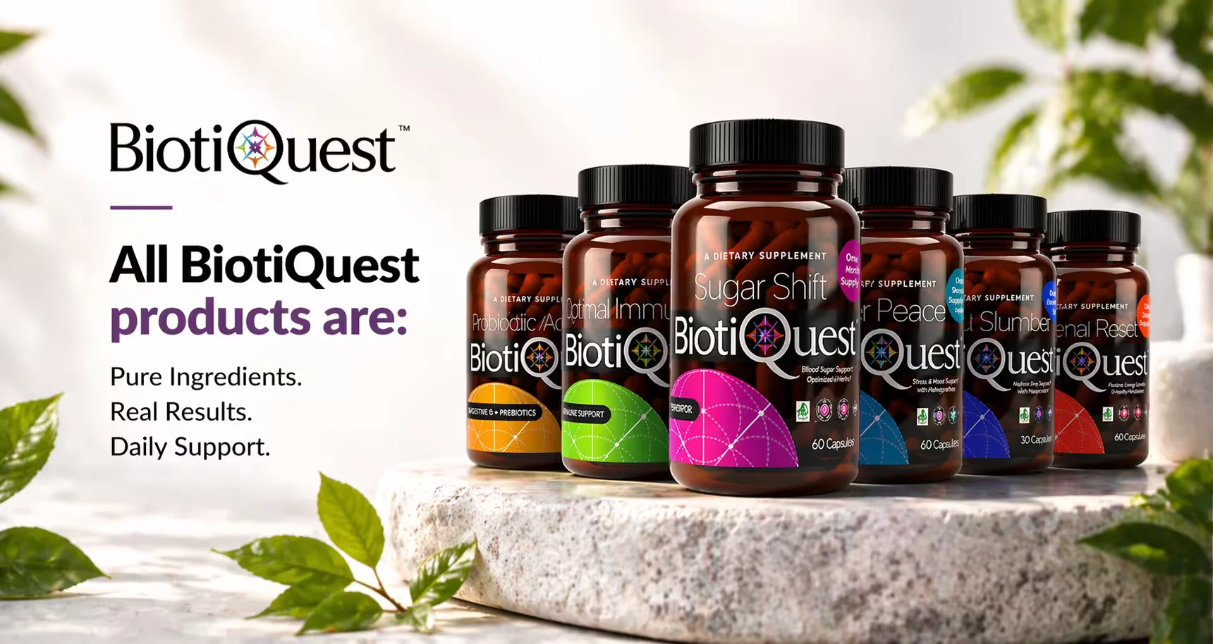 BiotiQuest ecommerce campaign and brand creative