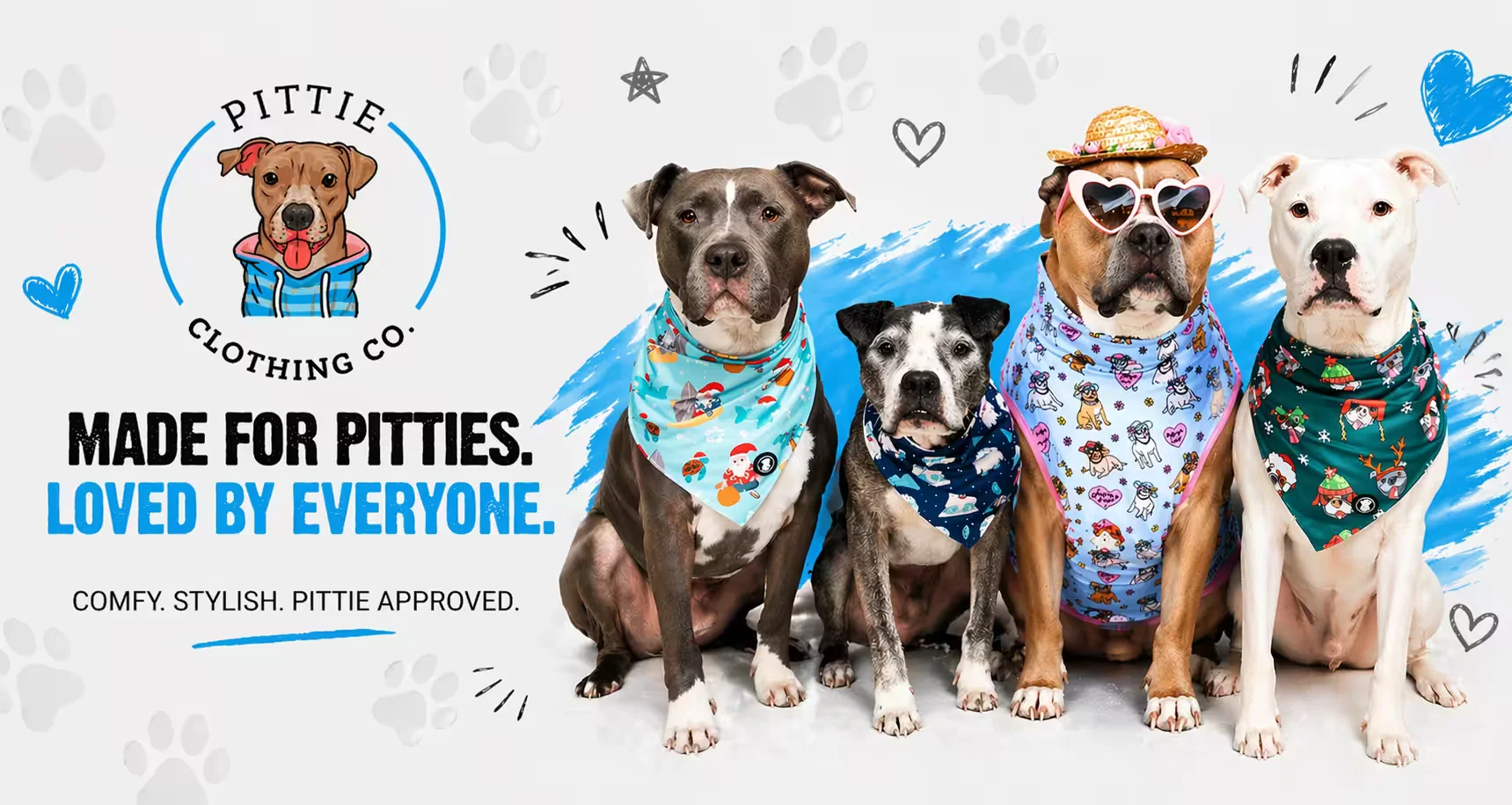 Pittie Clothing ecommerce campaign and brand creative